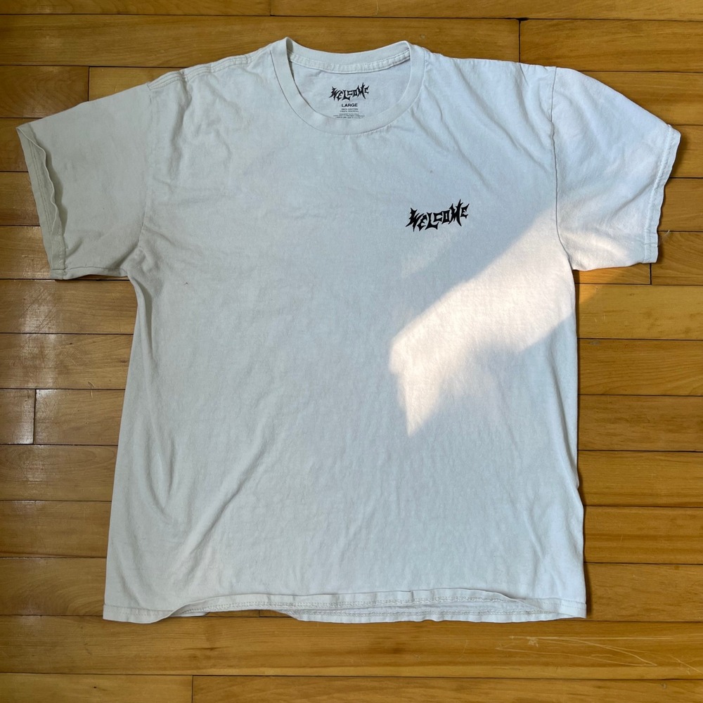 Welcome Skateboards Sloth Graphic T-Shirt White Mens Large Short Sleeve Skater